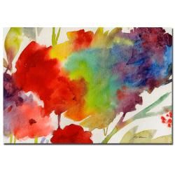 Sheila Golden 'Rainbow Flowers' Gallery wrapped Canvas Art Trademark Fine Art Canvas