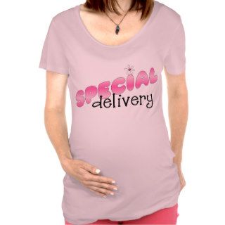 Pink Special Delivery Maternity T Shirt