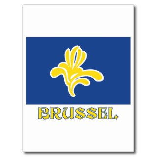 Region of Brussels Flag with Name (Dutch) Postcards
