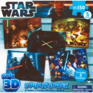 Star Wars Super 3D 5 Assorted Puzzles      Merchandise