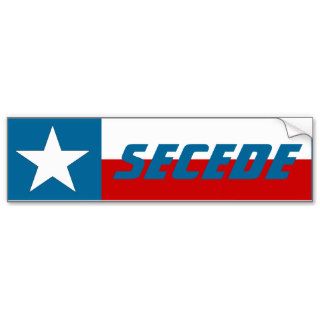 Bumper Sticker Texas Lone Star State Flag Secede