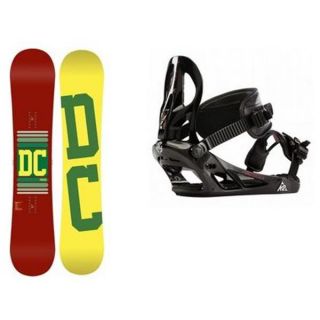 DC Focus Wide Snowboard w/ K2 Sonic Snowboarding Bindings board binding package 0975