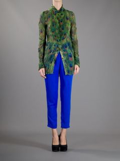 If Six Was Nine Peacock Print Blouse