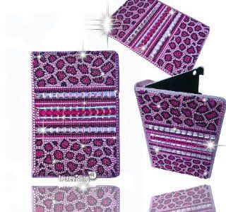Jersey Bling� Ipad 2/3/4 HOT PINK & LEOPARD Crystal & Rhinestone Leather Folio with 360 Rotating Case Cover Protector Computers & Accessories