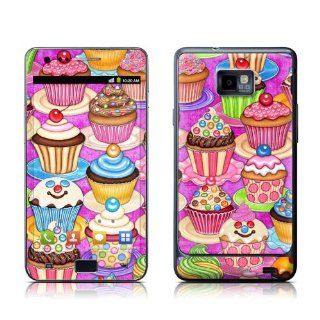 Cupcake Design Protective Skin Decal Sticker for Samsung Galaxy S II / Galaxy S 2 i9100 (Verizon) Cell Phone Cell Phones & Accessories