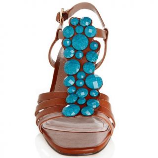 Vince Camuto Strappy Jeweled Leather Wedge Sandal