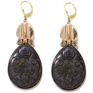 Statements by Amy Kahn Russell Carved Gemstone Drop Earrings