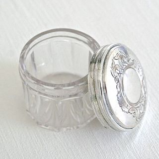 victorian cut glass pot by petite honoré