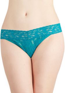 Hanky Panky Bright From the Start Thong in Teal  Mod Retro Vintage Underwear