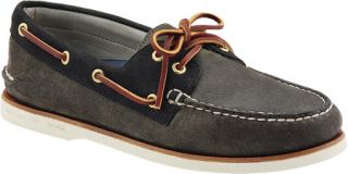 Sperry Top Sider Gold Cup A/O 2 Eye   Grey/Navy Leather