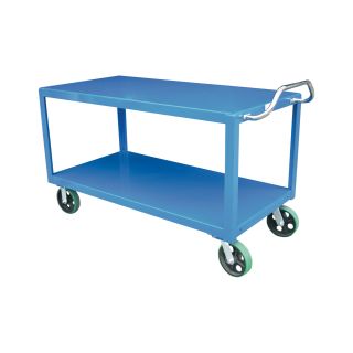 Vestil Ergo-Handle Cart — 2 Shelves, 4,000-Lb. Capacity, 48in.L x 24in.W, Model# DH-PH4-2448  Service Carts