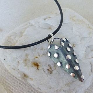dotty heart silver necklace by anne reeves jewellery