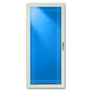 LARSON Almond Williamsburg Full View Tempered Glass Storm Door (Common 81 in x 36 in; Actual 80.72 in x 37.56 in)