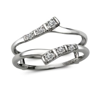 10 CT. T.W. Diamond Double Bypass Solitaire Enhancer in 10K White
