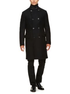 Wool and Leather Coat by John Varvatos