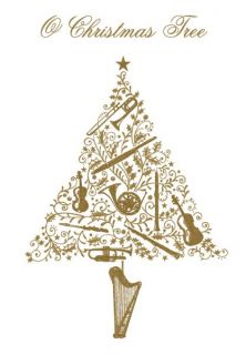 Classic FM Christmas Cards   Christmas Tree With Musical Instruments      Traditional Gifts