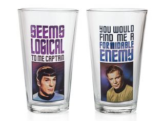 Star Trek Set of Four 16oz Pint Glass Set
