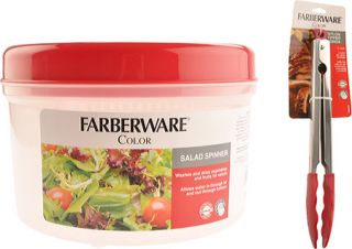 Farberware Salad Spinner and Tongs Set