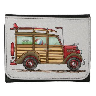 Cute Surfing Woody Leather Wallet