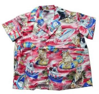 Children Limited Edition Water Sports Dogs Aloha Shirt Clothing