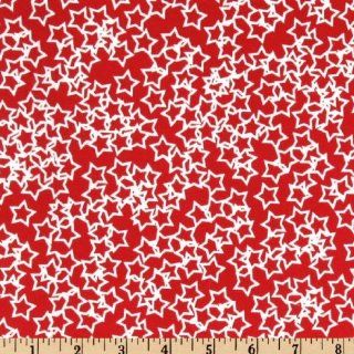 44'' Wide Patriotic Collection Stars White/Red Fabric By The Yard