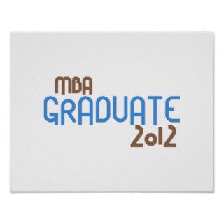 Funky MBA Graduate 2012 (Blue) Poster