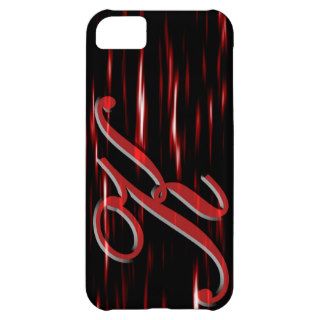 Red monogram “K” script motif Case iPhone 5C Cover