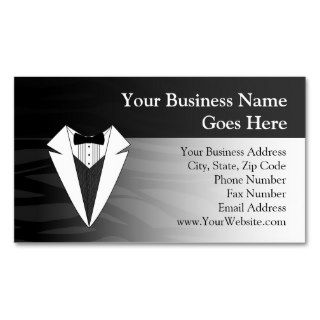 Black/White Tuxedo Business Card Template