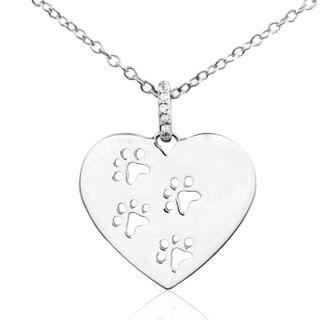 ASPCA® Tender Voices™ Diamond Accent Heart with Cutout Paw Prints