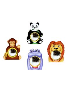 Set of 4 Animal Friends Wall Mirrors by Anatex