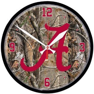Alabama Wall Clock (Realtree)  Alabama Crimson Tide Home Decor  Sports & Outdoors