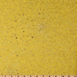 60'' Wide Chiffon Knit Web Glitter Gold/Yellow Fabric By The Yard