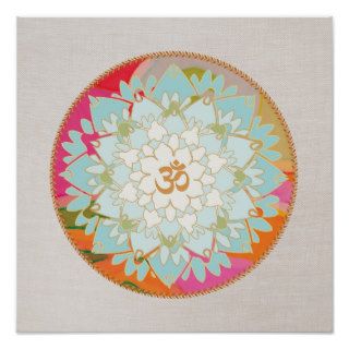 Lotus Flower Mandala Poster