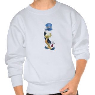 Jiminy Cricket Lifting His Hat Disney Pullover Sweatshirts