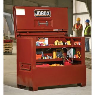 Jobox 60in. Piano Lid Box — Site-Vault Security System, 47.5 Cu. Ft., 60in.W x 31in.D x 50in.H, Model# 1-682990  Jobsite Boxes