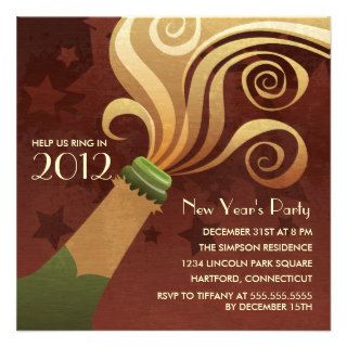 Champagne New Year's Eve Party Invitations