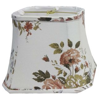 Old Rose Garden Fabric Shade Table Lamps