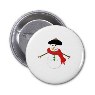 French Snowman Button