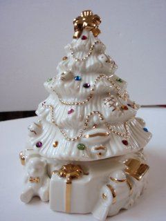 Lenox Jeweled Christmas Tree Music Box   Musical Boxes And Figurines