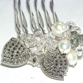 small bridal hair comb by heirlooms ever after