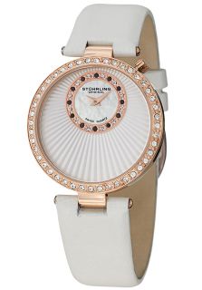 Stuhrling Original 597.04  Watches,Womens Quartz Radiance White Dial White Leather, Casual Stuhrling Original Quartz Watches