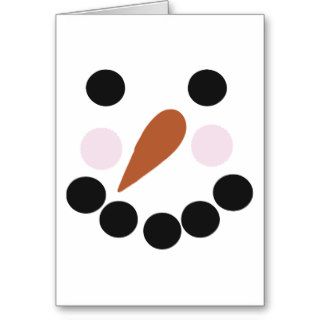 Snowman With Carrot Nose Novelty Greeting Card