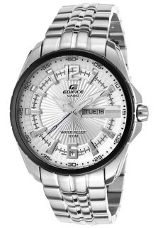 Casio EF 131D 7AVUDF  Watches,Mens Edifice Silver Tone Steel Bracelet  Silver Tone Dial, Casual Casio Quartz Watches