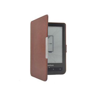 Brown Magnetic Ultra Slim Leather Cover Sleeve Case for Pocketbook Touch 622 and Pocketbook Touch Lux 623  Players & Accessories