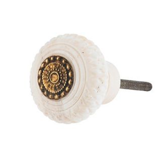 white and bronze bone knob by jodie byrne