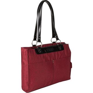 Kailo Chic Womens Structured Laptop Tote   Red Hexagon