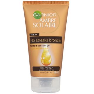 Garnier Ambre Solaire No Streaks Bronzer Tinted Self Tan Gel 150ml      Health & Beauty
