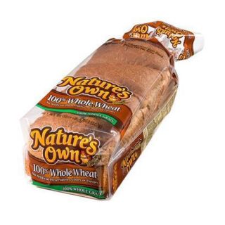 Natures Own 100% Whole Wheat Bread 20oz