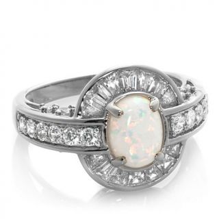 Absolute™ and Simulated Opal Oval Ring