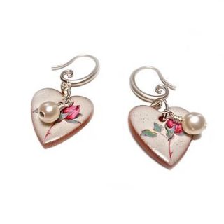 rose ceramic earrings by eve&fox